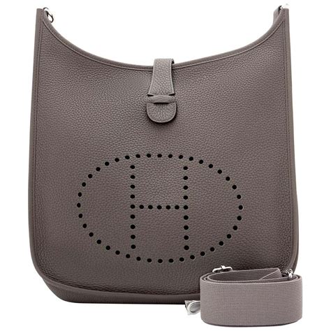 hermes grey evelyne bag|hermes evelyne bag for sale.